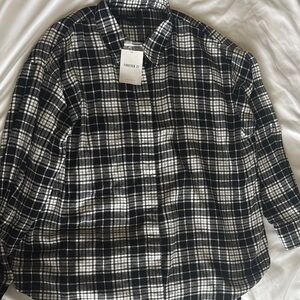 Forever 21 Black and White Plaid Shirt